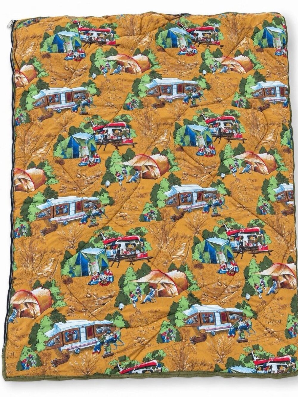 Vintage Coleman Sleeping Bag Camping Print
